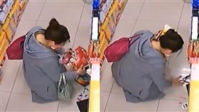 監視器,僥倖,大嬸,蠟筆,斷掉,放回,賠償,裝沒事,結帳,負責,粉彩筆