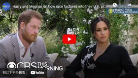 英國王室定調哈利王子和妻子梅根在專訪當中提出的種族問題是家族私事，將會「私下」處理這些問題。（YT）