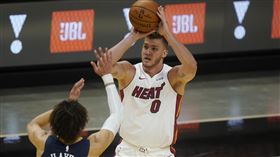 ▲熱火中鋒雷納德（Meyers Leonard）言論涉種族歧視。（圖／美聯社／達志影像）