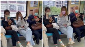 謎片聲傳遍捷運車廂　女乘客嗨翻了（圖／翻攝自新竹爆料公社）
