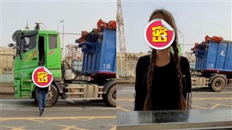 正妹帥開聯結車　畫面曝光IG被神出