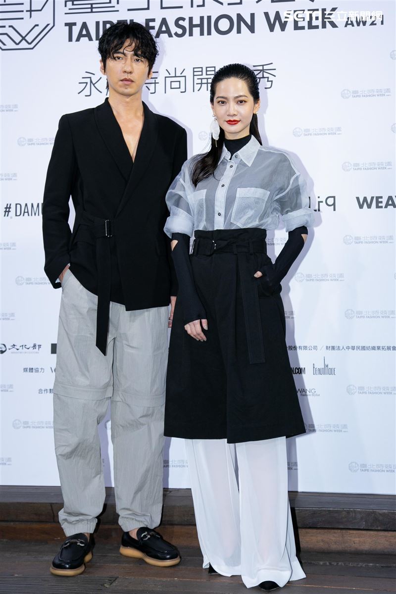 『2021臺北時裝週AW21』永續時尚開展秀，看秀嘉賓曾之喬、林予晞、傅孟柏，演出嘉賓金曲歌后艾怡良，走秀嘉賓曾莞婷、黃宣、茄子蛋、阿夜。（圖／記者楊澍攝影）