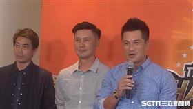 ▲統一獅冠軍球迷會在統一時代百貨台北店，林岳平、高志綱、潘武雄、陳傑憲、蘇智傑與林安可出席。（圖／記者蕭保祥攝影）