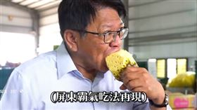 為了推廣台灣鳳梨，潘孟安近日接連在臉書釋出大啖鳳梨的影片（圖／截自潘孟安臉書）