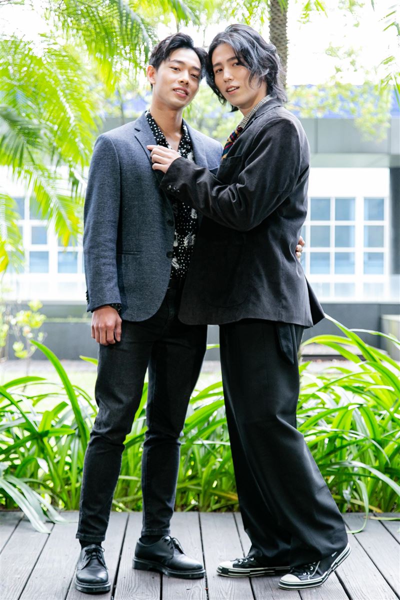 黃薇渟、林禹、高雋雅、鄭暐達出席台視三立新週日偶像劇《戀愛是科學》星二代變歪世代公佈會。（圖／記者楊澍攝影）