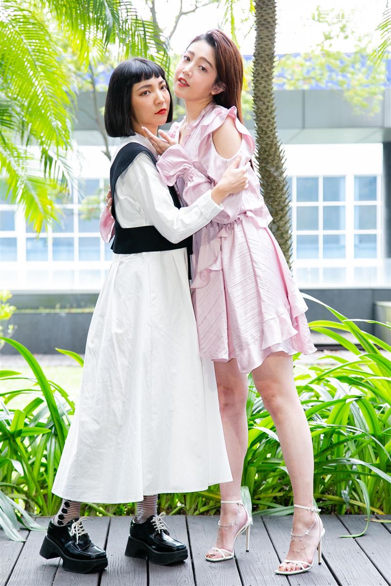 黃薇渟、林禹、高雋雅、鄭暐達出席台視三立新週日偶像劇《戀愛是科學》星二代變歪世代公佈會。（圖／記者楊澍攝影）