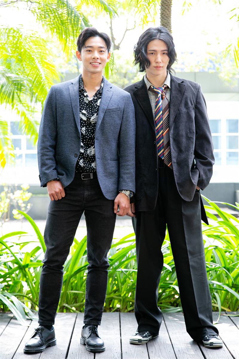 黃薇渟、林禹、高雋雅、鄭暐達出席台視三立新週日偶像劇《戀愛是科學》星二代變歪世代公佈會。（圖／記者楊澍攝影）