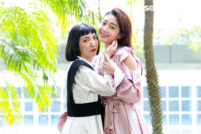 黃薇渟、林禹、高雋雅、鄭暐達出席台視三立新週日偶像劇《戀愛是科學》星二代變歪世代公佈會。（圖／記者楊澍攝影）