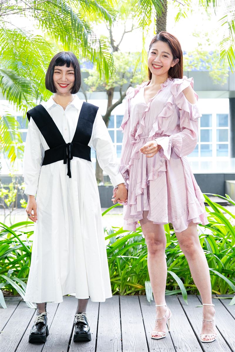 黃薇渟、林禹、高雋雅、鄭暐達出席台視三立新週日偶像劇《戀愛是科學》星二代變歪世代公佈會。（圖／記者楊澍攝影）