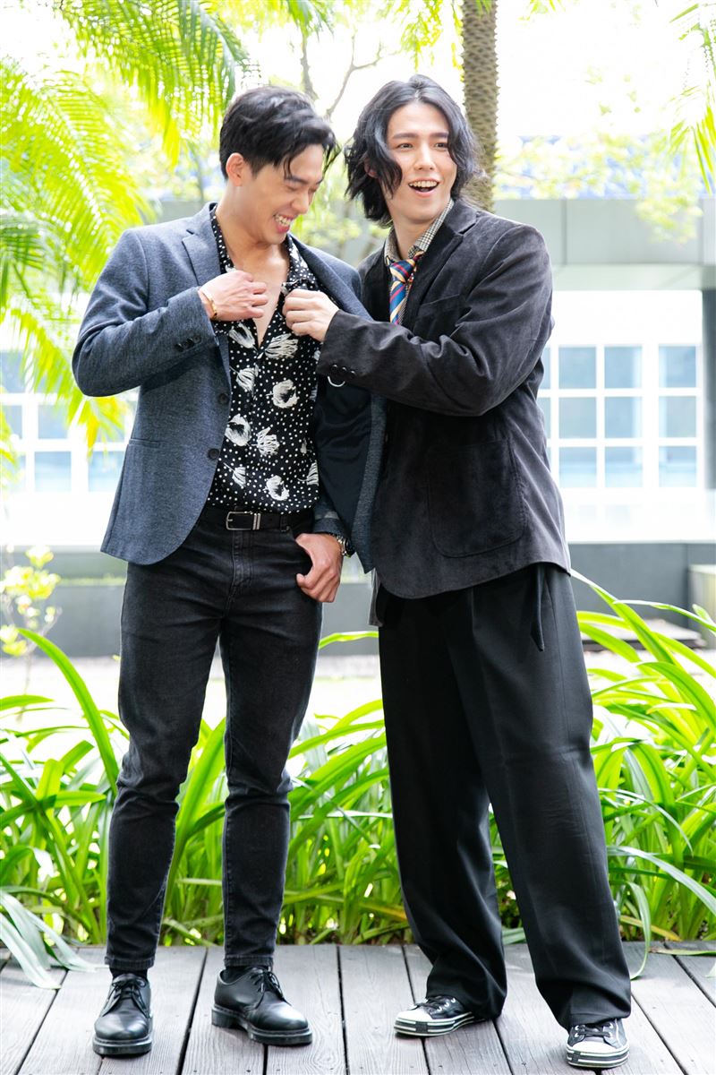 黃薇渟、林禹、高雋雅、鄭暐達出席台視三立新週日偶像劇《戀愛是科學》星二代變歪世代公佈會。（圖／記者楊澍攝影）