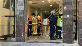 台北,保全,內湖,墜樓,電梯井,B3（圖／翻攝畫面）