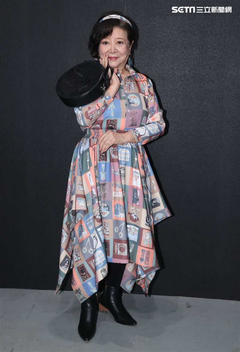 金馬影后陳淑芳出席台北時裝週INF時裝秀。（記者邱榮吉/攝影）