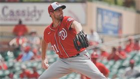 ▲薛澤（Max Scherzer）4局7K，熱身賽連2場無失分。（圖／翻攝自國民推特）