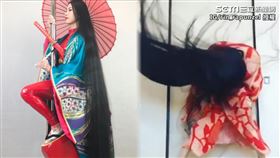 ▲日本藝術家神戶凜，被網友們封為真人版長髮公主。（圖／IG/rin_rapunzel 授權）