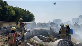 水情嚴峻  台南演練科技設備「節水滅火」南部水情嚴峻，台南市消防局16日演練「節水滅火」，利用科技設備滅火，以減少水資源的使用。（台南市消防局提供）中央社記者張榮祥台南傳真  110年3月16日