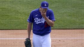 ▲柯蕭（Clayton Kershaw）先發4局挨2轟失5分。（圖／美聯社／達志影像）