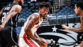 Jimmy Butler此役攻下28分。（資料照／翻攝自熱火官方推特）