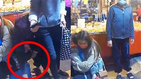 爆料公社／市場扒手阿婆！手法曝光　網驚呆：根本職業級的。（圖／翻攝自爆料公社）