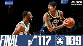 ▲爵士19顆三分球轟垮塞爾提克。（圖／翻攝自爵士推特）