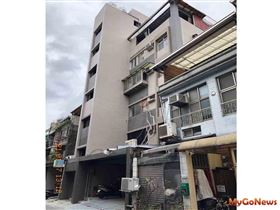 北市府增設電梯、外牆修繕、結構補強補助開始受理申請，圖為舊公寓增設電梯及外牆拉皮後(圖/台北市政府)