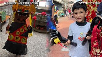 自創陣頭腳步　6歲萌弟劈腿秀神技