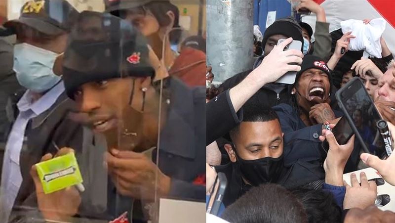 Scott 到超市引發路人暴動