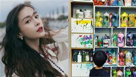 不甩婚變傳聞！baby曬「小海綿」背影照　網驚：長大了（圖／翻攝自Angelababy IG）