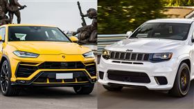 ▲Lamborghini Urus VS Jeep Grand Cherokee Trackhawk（圖／翻攝自Lamborghini、Jeep官網）