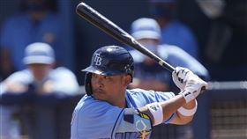 筒香嘉智敲出長打。（圖／美聯社／達志影像）