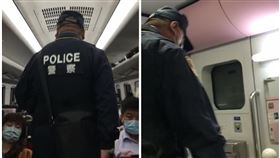 鐵警接獲恐嚇訊息後，隨即派員上車查看。（圖／翻攝畫面）