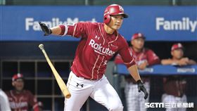 ▲樂天桃猿詹智堯敲出二壘安打。（圖／記者劉彥池攝影）