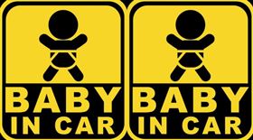 Baby in car,貼紙,救援。(圖/Pixabay)