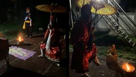 新竹送肉粽畫面曝！「白米人」躺操場（圖／翻攝自潮震東臉書）