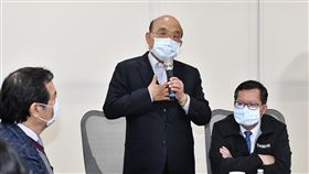 行政院長蘇貞昌21日上午參訪和頌住宿長照機構。（圖／行政院提供）