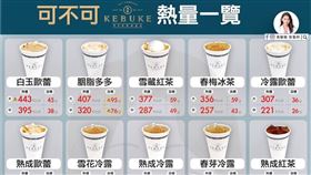可不可熟成紅茶熱量排行榜（圖／營養師高敏敏授權）