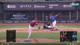 ▲陳真敲出生涯首轟。（圖／翻攝自 CPBL TV）

