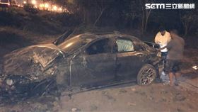 國道,翻落邊坡,車禍,彰化,翻攝畫面