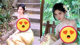 大陸,女星,鞠婧禕,4千年美女,美照,香肩。（圖／翻攝自鞠婧禕微博）