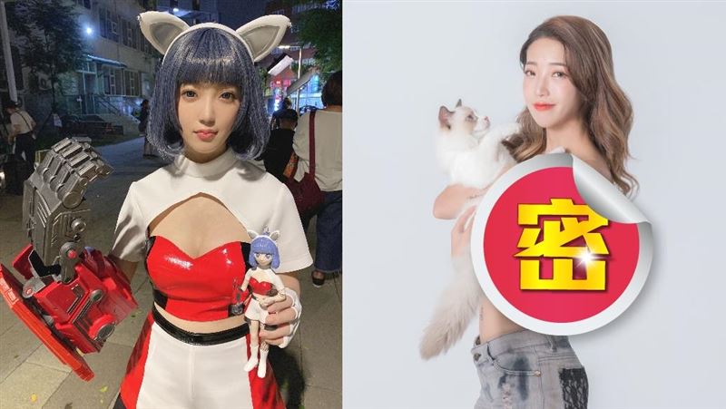 「電臀女神」突破S身段　裸身抱愛貓
