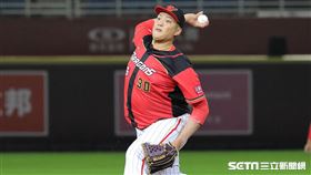 ▲味全龍投手廖任磊。（圖／記者劉彥池攝影）