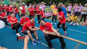 ▲磊山保經每年11月舉辦「磊山盃運動會」，所有夥伴同仁認真參賽，不顧一切贏得榮耀！（圖／磊山保經提供）