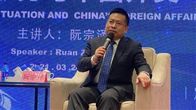 北京學者：中國透過會談對美說明涉台立場避誤判中國外交部下屬智庫學者阮宗澤（圖）24日表示，中方透過中美會談進一步明確闡釋涉台立場，有助增加美方的理解，「一定程度上可以避免誤判」。中央社記者繆宗翰北京攝  110年3月24日