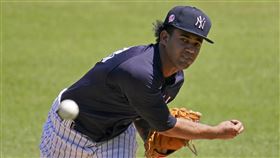 ▲賈西亞（Deivi Garcia）3局挨2轟失4分。（圖／美聯社／達志影像）