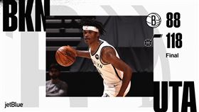 籃網在主力球星都缺陣情況下慘輸30分。（圖／翻攝自籃網官方推特）