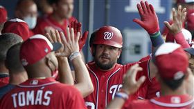 ▲舒瓦伯（Kyle Schwarber）沒收對手1轟。（圖／美聯社／達志影像）