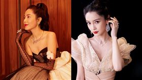  Angelababy（楊穎）就算開深V登場，還是抵不過直接把「棉花」帶出來的女星曾黎。