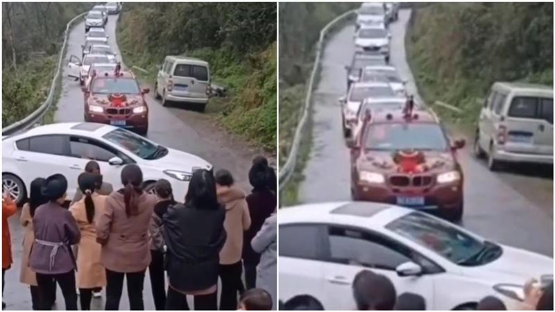 禮車遭婆媽肉身硬擋！新郎黑歷史曝光
