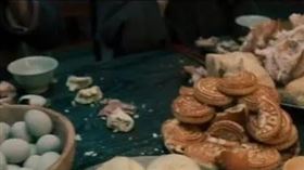 ▲《朝鮮驅魔師》出現中國食物截圖。（圖／截取自friDay影音提供）