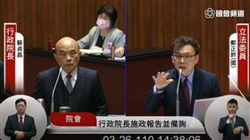 蘇貞昌 鄭正鈐 圖／翻攝自立院議事轉播頻道