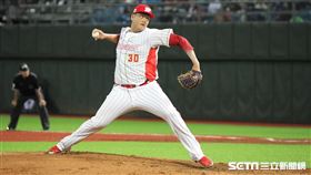 ▲味全龍投手廖任磊。（圖／記者劉彥池攝影）
